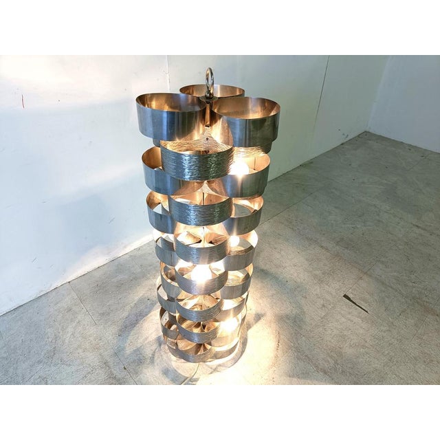 Vintage Floor Lamp attributed to Gaetano Sciolari, 1970s For Sale - Image 9 of 12