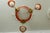Gold Empire French Red and White Glass and Bronze Chandelier, 1925 For Sale - Image 8 of 18