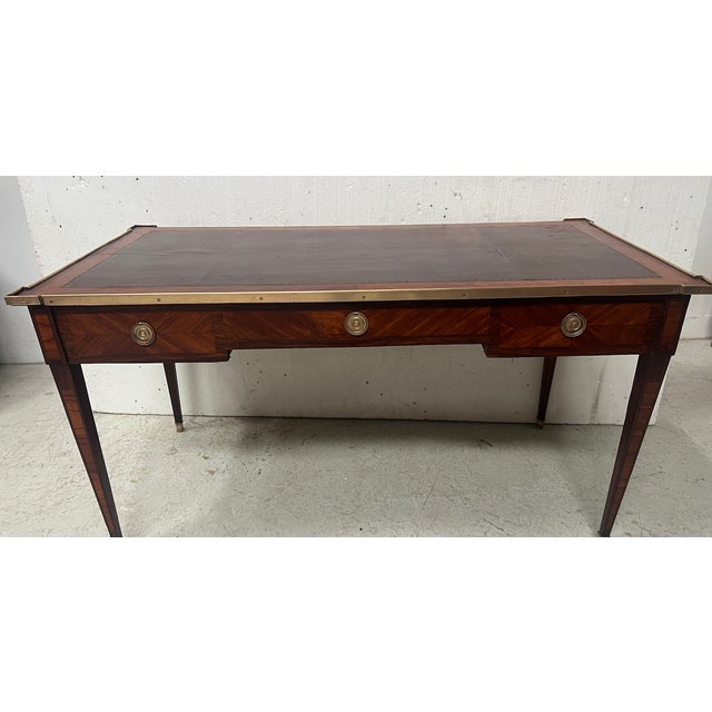 Louis XVI Flat Desk in Mahogany and Rosewood Veneer, 18th Century For Sale - Image 15 of 18
