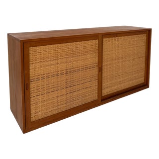RY26 Sideboard in Teak with Woven Cane Doors by Hans J. Wegner for Ry Møbler, Denmark, 1960s For Sale