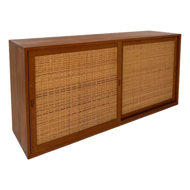 RY26 Sideboard in Teak with Woven Cane Doors by Hans J. Wegner for Ry Møbler, Denmark, 1960s For Sale
