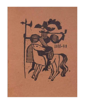Charles Sterns, Smoking Cavalier in 1818, Woodcut Print, Early 20th Century