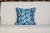 Blue & Black Ikat Pillow For Sale - Image 4 of 5