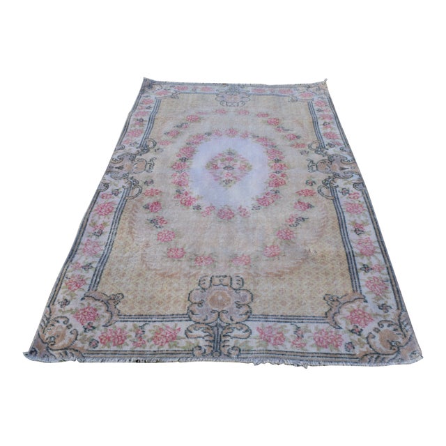 Hand Knotted Wool Turkish Sparta Rug 3'9" X 6'11" For Sale