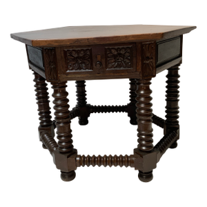 18th Century Hexagonal Walnut Tuscany Center Table