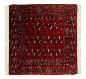 Vintage Fine Bokhara Square Rug - 5'1" X 5'1"