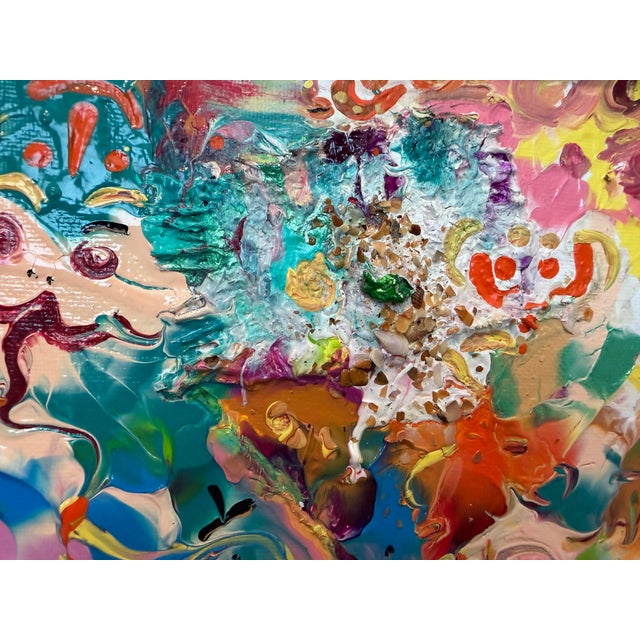 2020s Serg Graff "Yellow Chick" Abstract Painting Acrylic on Canvas Framed Art, Coa For Sale - Image 5 of 10