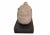 Vintage Hand Sculpted Stone Head Sculpture on Formfit Hand Carved Wooden Base For Sale In Miami - Image 6 of 11