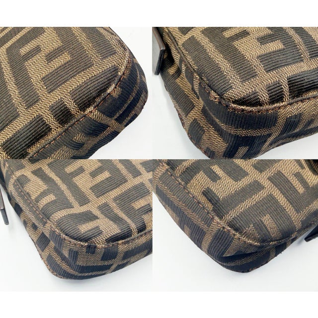 Fendi Zucca Baguette Shoulder Bag For Sale In Los Angeles - Image 6 of 6