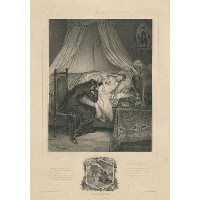 Maurin, La Mort de Laurence from Lamartine's Jocelyn, 1840, Lithograph For Sale - Image 10 of 11