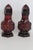This lovely Ruby Red Pair of Salt and Pepper Shakers are made out of glass. This Pair of Shakers is stamped on the bottom...