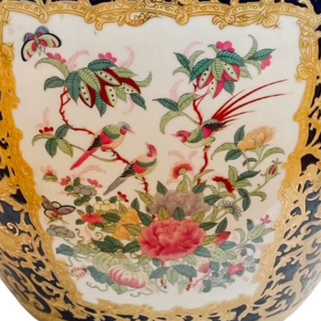 Mid 20th Century Large Scale Chinese Export Rose Canton Fish Bowl Planter For Sale In San Diego - Image 6 of 10