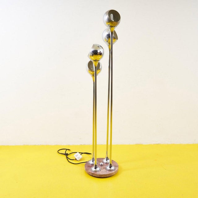 Silver Space Age Floor Lamp, 1970s For Sale - Image 8 of 8