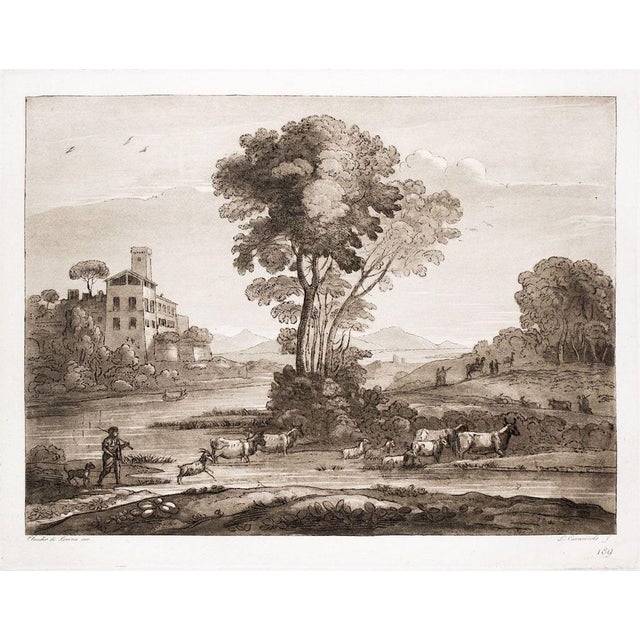 Liber Veritatis - Original B/W Etching after Claude Lorrain - 1815 1815 For Sale