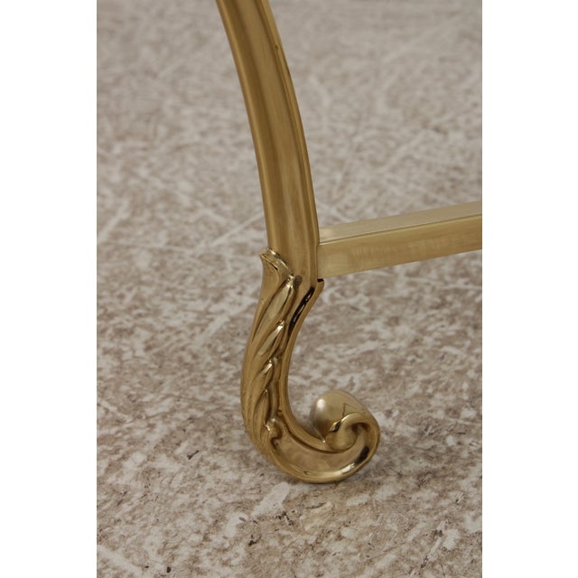 Labarge Brass & Glass Cocktail Coffee Table For Sale - Image 13 of 13