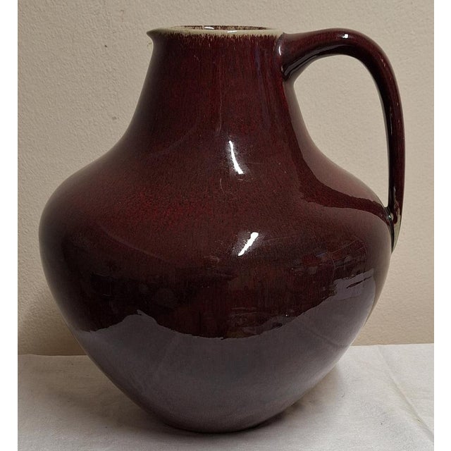 Mid-Century Ceramic Vase in the Shape of a Jug with a Red-Brown Oxblood Glaze by Peter Delius for Hamelner Töpferei, 1960s For Sale - Image 6 of 6