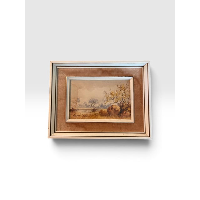 Paper 1974 Malcolm Smith Original South African Landscape Paintings - Set of 3 For Sale - Image 7 of 11