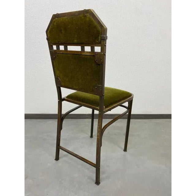 Jugendstil Brass Chair, 1890s For Sale - Image 8 of 9