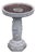 Cast Stone Floral Bird Bath For Sale