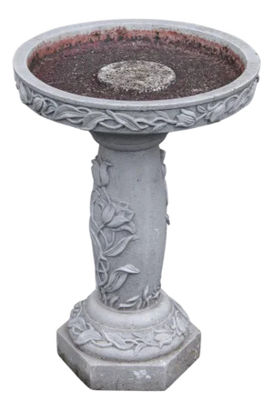 Cast Stone Floral Bird Bath