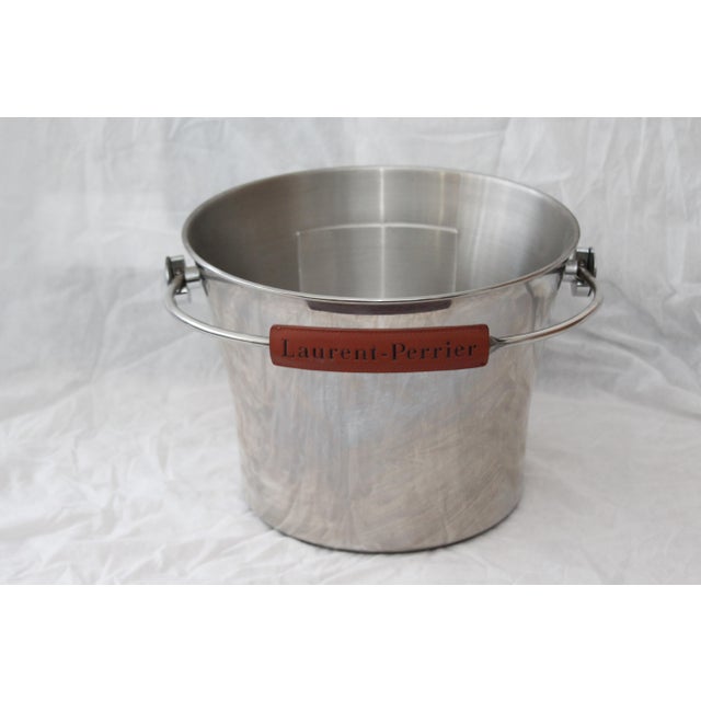 Large Metal Champagne Wine Bucket with Handle For Sale - Image 9 of 11