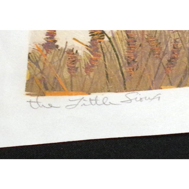 Illustration Gordon Mortensen "The Little Sioux" Signed Numbered Woodcut Art Print, 1984 For Sale - Image 3 of 4