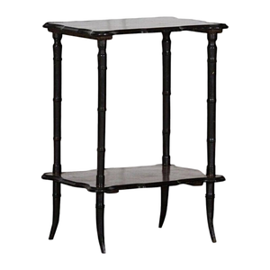 19th Century English Rosewood Chinoiserie Two-Tier Side Table, 1850s