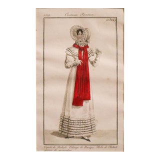 1819 French Fashion Plate, Journal Des Dames Et Des Modes, Costume Parisien, Plate #1824 For Sale