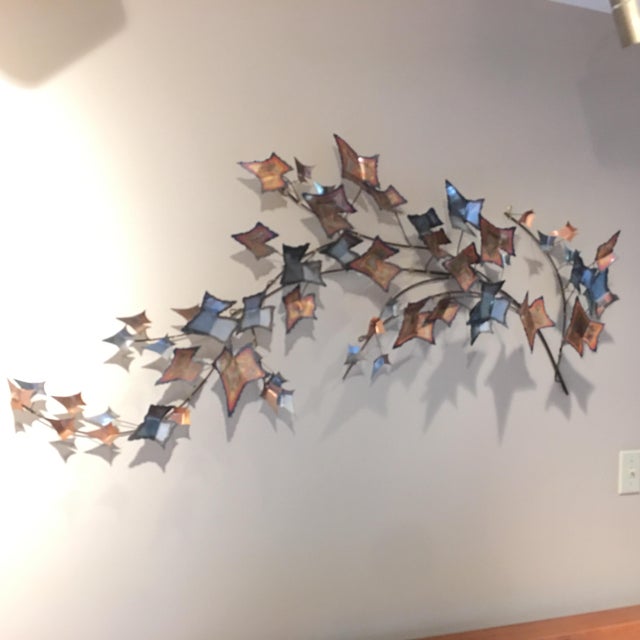 1981 Curtis Jere Mid Century Modern Autumn Leaves Hanging Wall
