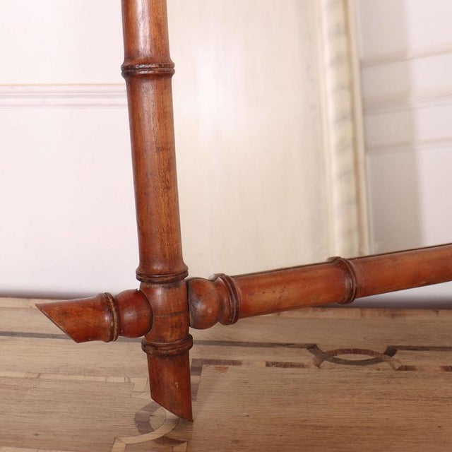 19th C French faux bamboo mirror. 1880 Mirror plate- 43 x 63cm Internal reference C This piece is designed in the style of...
