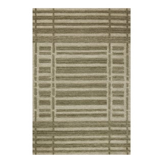 Chris Loves Julia x Loloi Bradley Sage / Olive 3'-6" x 5'-6" Accent Rug For Sale