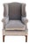 Antique 19c Georgian Wingback Mohair Arm Chair For Sale