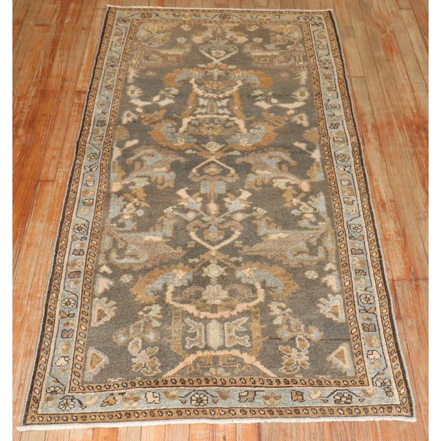 Early 20th Century Brown Persian Malayer Rug - 3'3" x 6'7" For Sale - Image 4 of 6