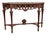Jacobean Revival Marble-Top Console Table An impressive Jacobean Revival console table featuring a richly carved hardwood...