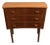 Danish Modern Curved Top Teak 3 Drawer Commode, 1960's For Sale