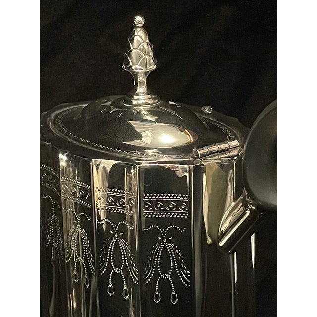 Metal 1920s Tiffany & Company Paul Revere Fluted Panel Silverplate Tea Set For Sale - Image 7 of 12