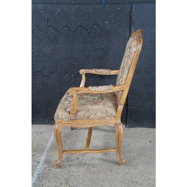 8 Vintage Drexel Heritage Louis XVI Style Walnut Upholstered Dining Chairs For Sale - Image 6 of 13