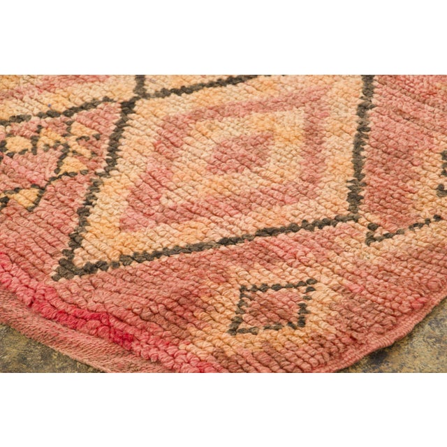 Traditional Vintage Moroccan Wool Runner With Diamond Lattice by Rug & Kilim, 1950-1959 For Sale - Image 3 of 9