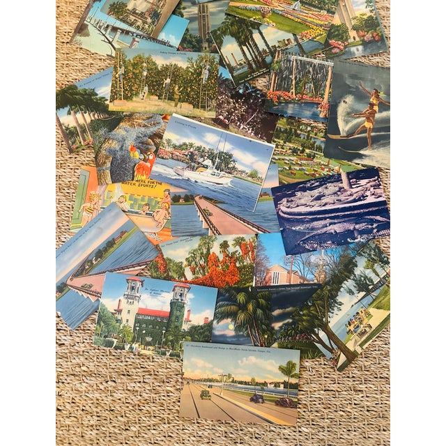 Coastal Large Collection of Vintage Florida Postcards For Sale - Image 3 of 4