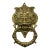 Vintage Italian Solid Brass Gothic Devil Door Knocker | Grotesque Mascaron Architectural Hardware For Sale