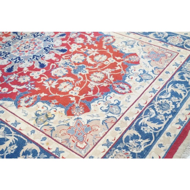Vintage Isfahan Rug 4'0'' x 6'0'' For Sale - Image 9 of 11
