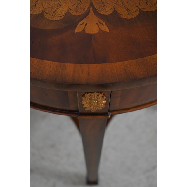 Maitland Smith Mahogany Inlaid Occasional Table For Sale - Image 12 of 17