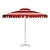 St. Tropez 9' Patio Umbrella, Pink and Red For Sale - Image 4 of 5