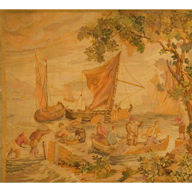 19th Century Antique Circa 1890 French Tapestry 6'6 X 7'3 For Sale - Image 5 of 6