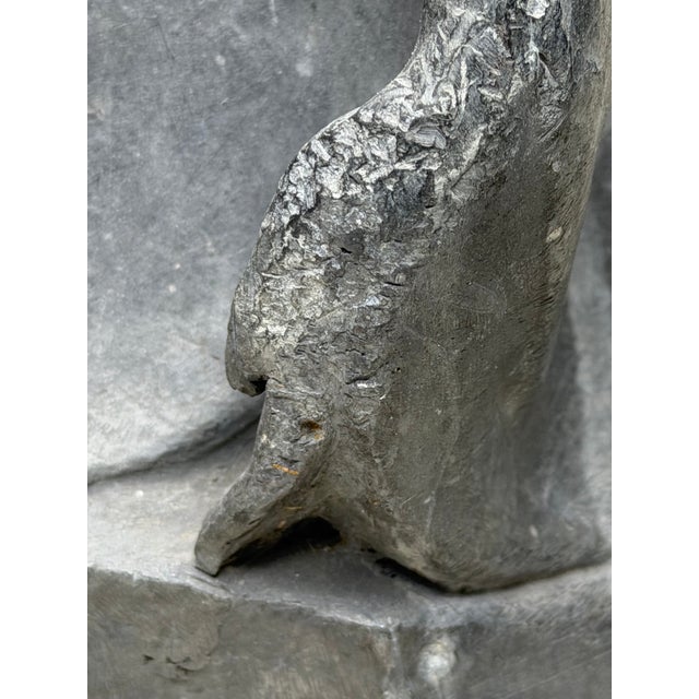 1920s Art Deco Lead Sculpture of Joan of Arc in the Manner of Eric Gill For Sale - Image 5 of 18