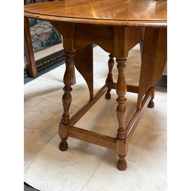 Ethan Allen Drop Leaf Side Table For Sale - Image 11 of 12
