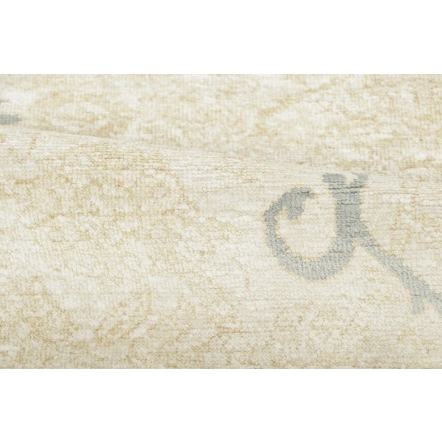 Modern Classics Polonaise Style Natural Silk & Linen Rug, by Rug & Kilim For Sale In New York - Image 6 of 9