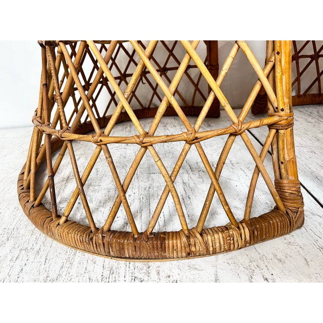 Vintage Hooded Rattan Chairs- A Pair For Sale - Image 11 of 12