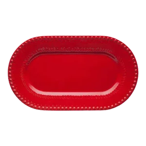 2000s Bordallo Pinheiro Fantasy Red Oval Platter
