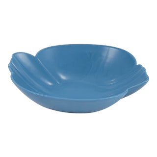 Mid-Century Bauer Pottery Blue Sculptural Bowl — Los Angeles, Circa 1950s For Sale